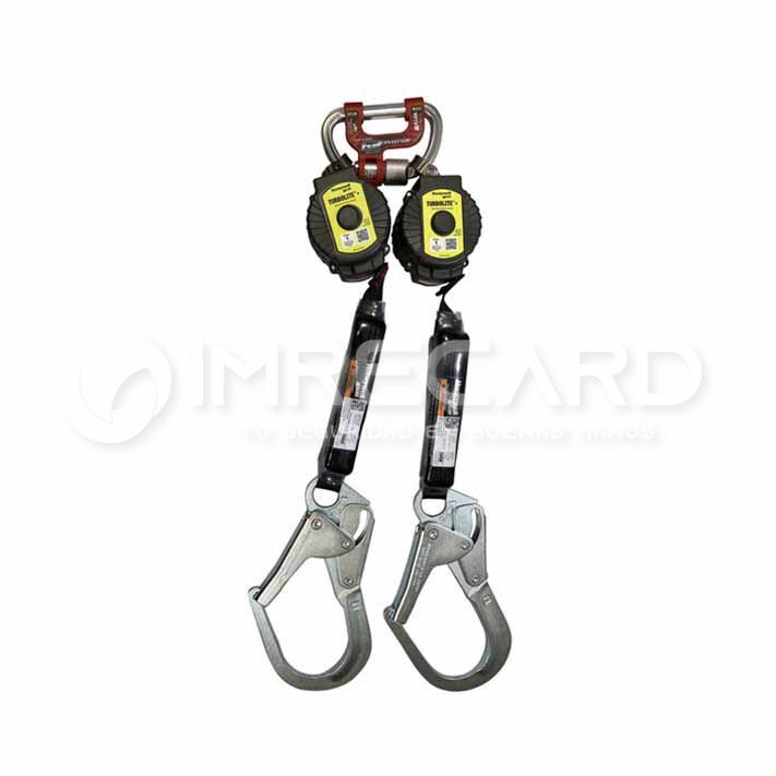 Bloque Retractil Doble TurboLite+ Clase 1 MTL-OHW2-28/6 FT (1.8 m) AL