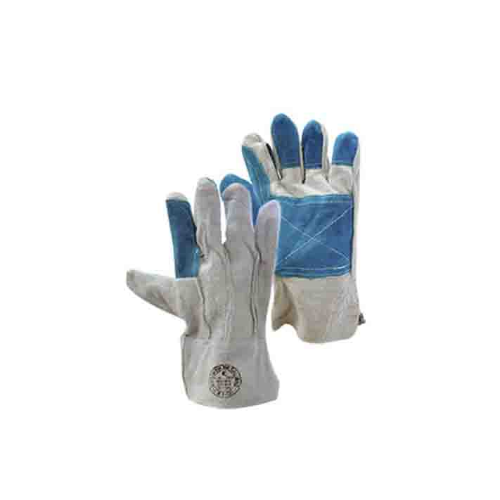 Guante Serraje Carnaza Reforzado Palma Verde (A)