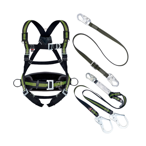 Kit Escalador Arnes HAA24 + Linea de Posicionamiento EXA22 + Linea de Vida AN513180JWW [DELTAPLUS] 